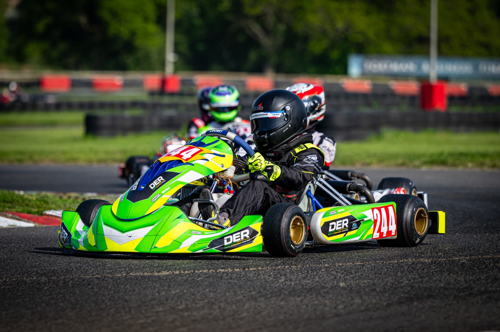 DER kart number 244 on track