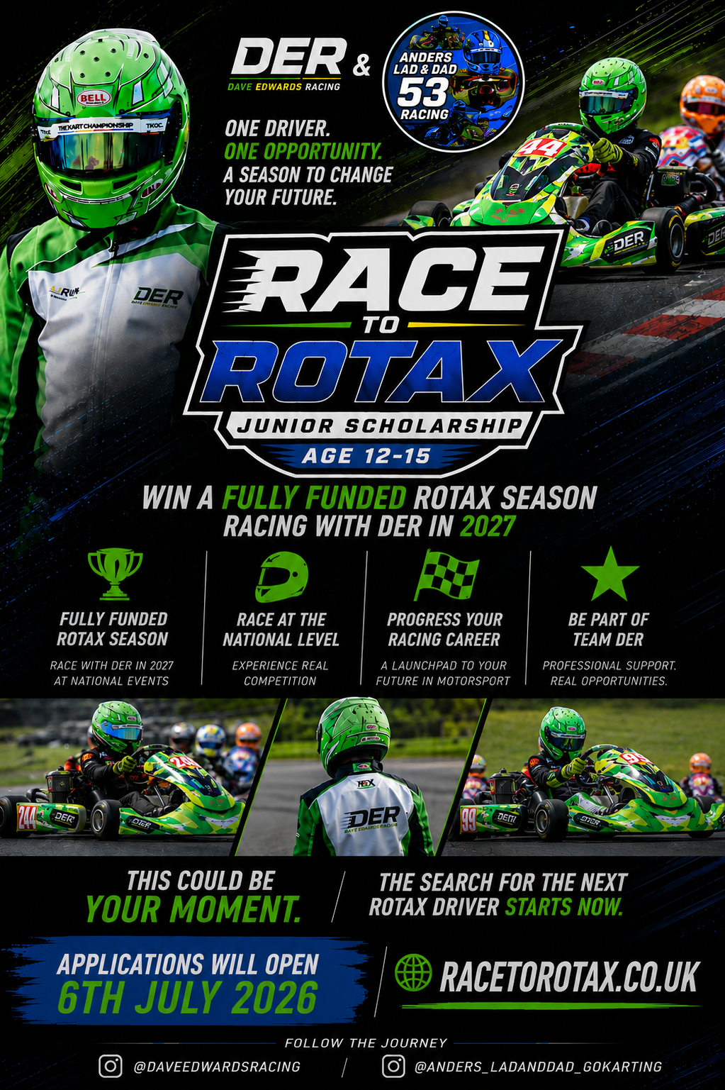 Race to Rotax Scholarship poster